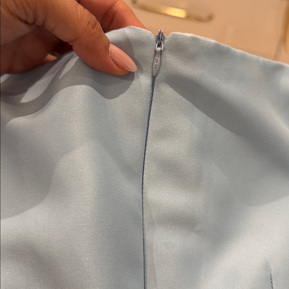 Brand new Light Blue Sexy Off The Shoulder Mini Short Fur Dress - Picture 8 of 10